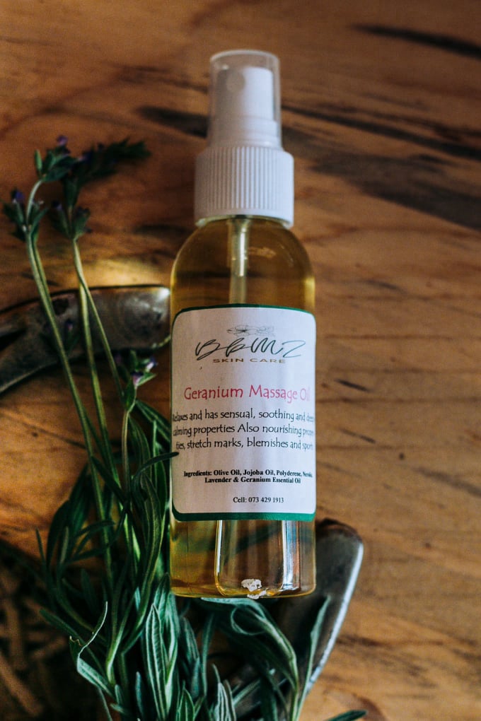 BBMZ Geranium Massage Oil